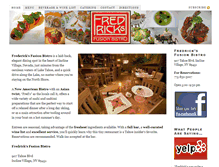 Tablet Screenshot of fredricksbistro.com